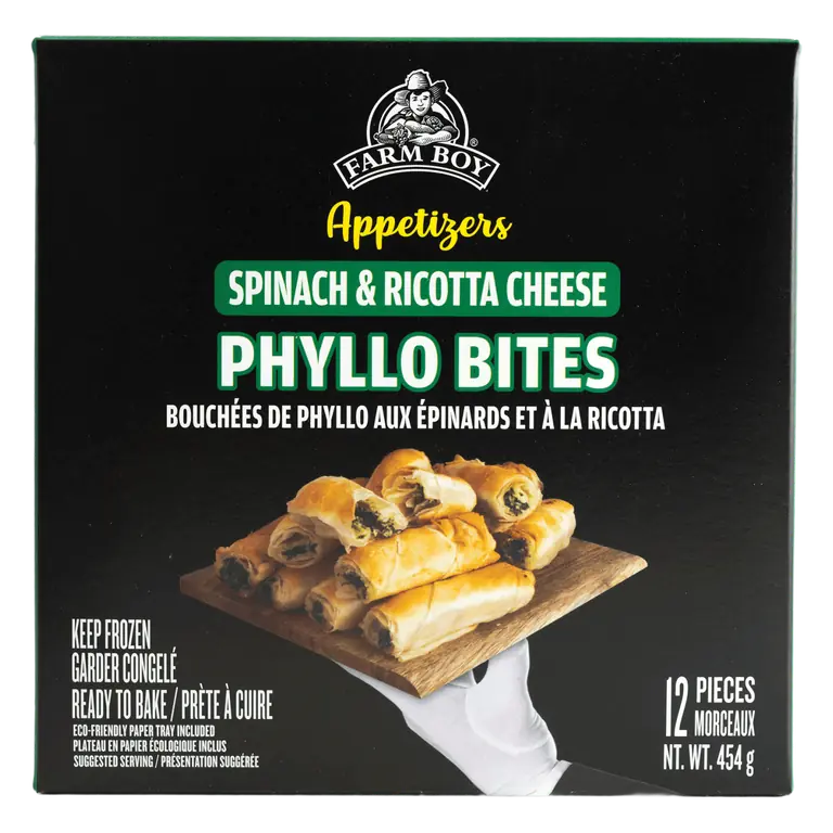 Farm Boy™ Spinach & Ricotta Phyllo Bites Frozen Appetizer (454 g)