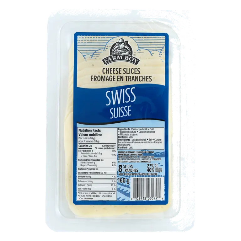 Farm Boy™ Swiss Cheese Slices (160 g)