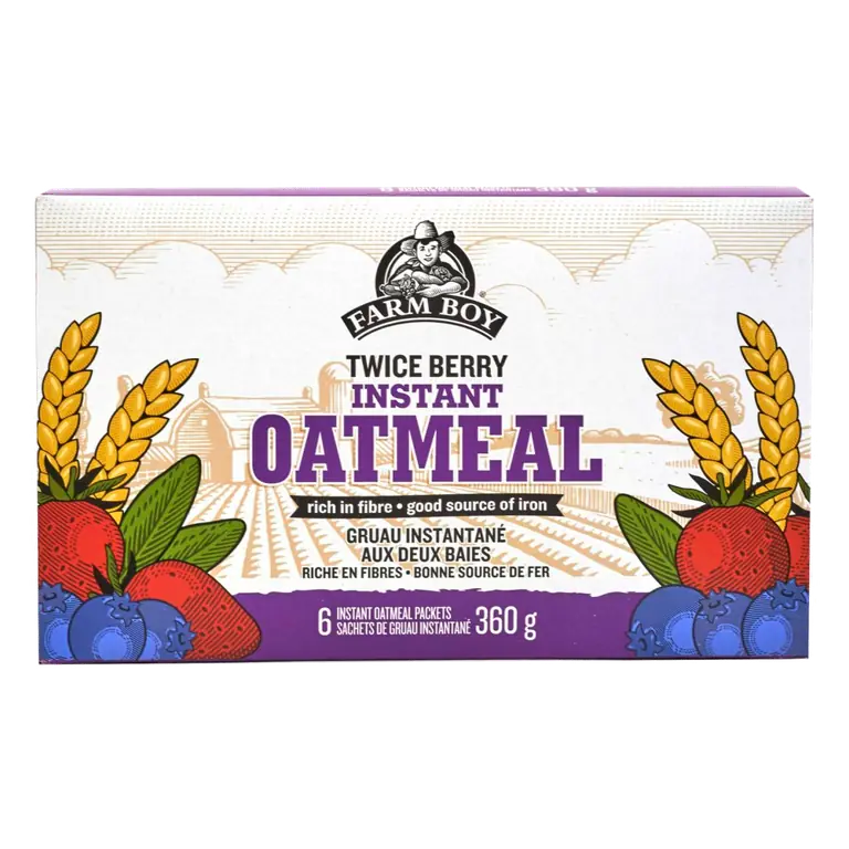 Farm Boy™ Twice Berry Instant Oatmeal (360 g)