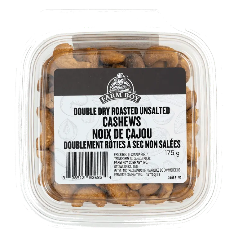 Farm Boy™ Unsalted Double Dry Roasted Cashews (175 g)