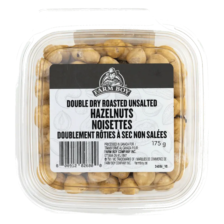 Farm Boy™ Unsalted Double Dry Roasted Hazelnuts (175 g)
