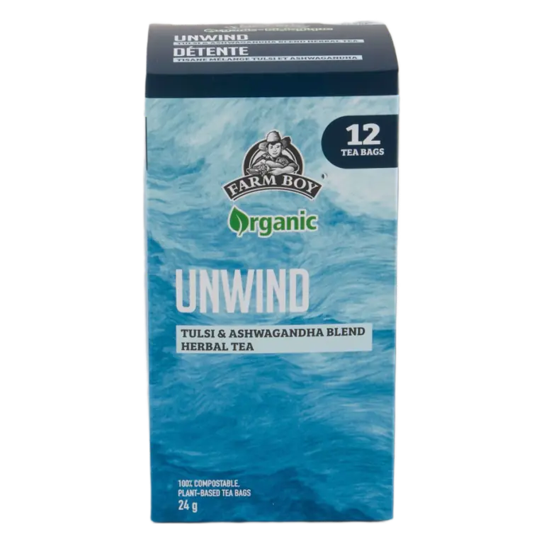 Farm Boy™ Unwind Tulsi & Ashwagandha Blend Herbal Tea (12 ct)