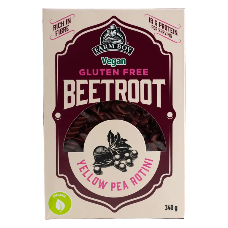 Farm Boy™ Vegan Gluten-Free Beetroot Yellow Pea Rotini (340 g)