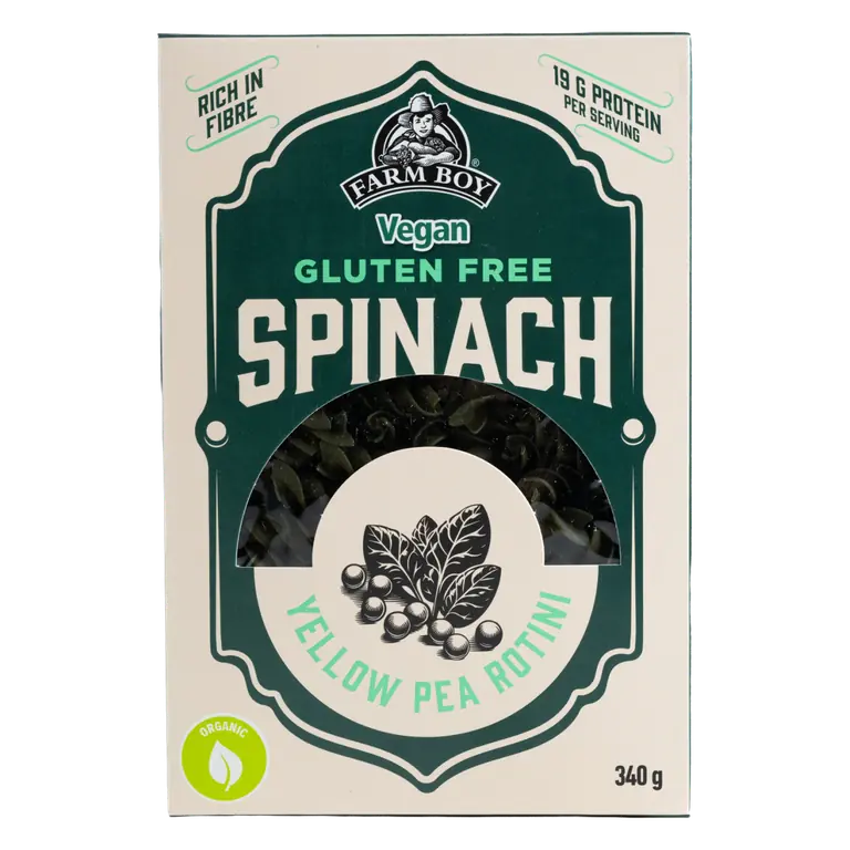 Farm Boy™ Vegan Gluten-Free Spinach Yellow Pea Rotini (340 g)