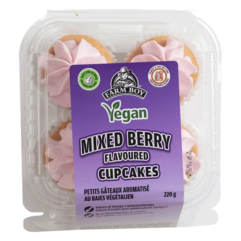 Farm Boy™ Vegan Mixed Berry Flavoured Cupcakes (220 g)