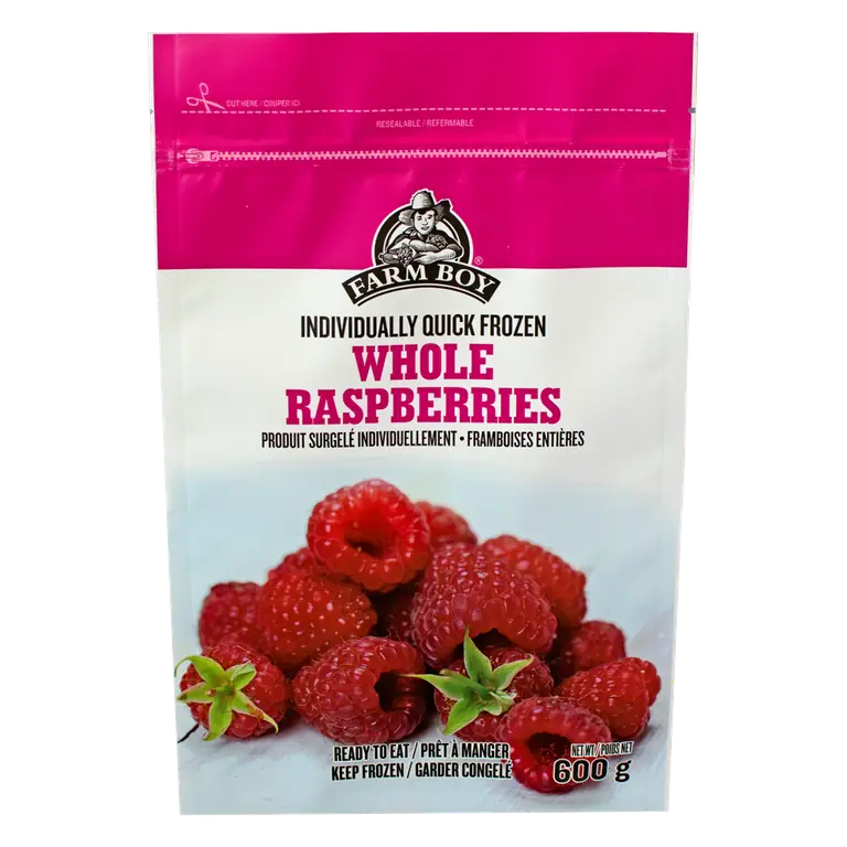 Farm Boy™ Whole Raspberries Frozen Fruit (600 g)