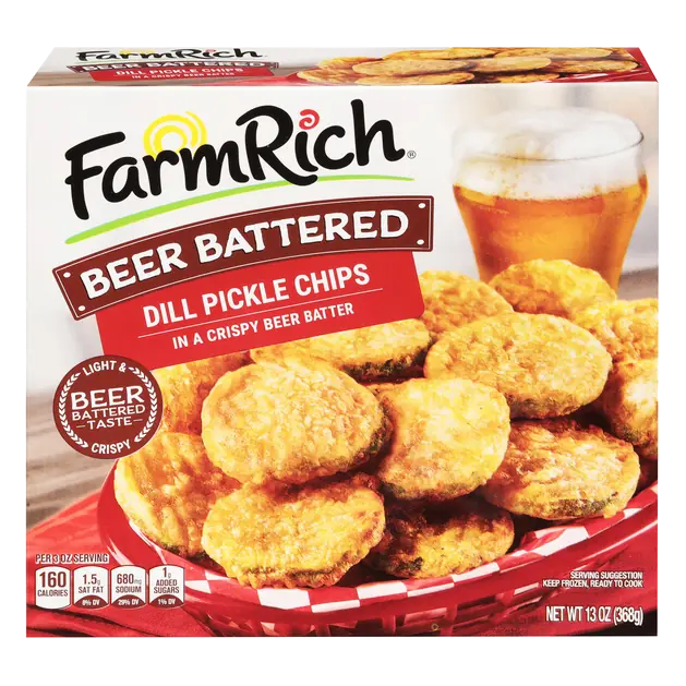 Beer Battered Dill Pickle Chips Frozen