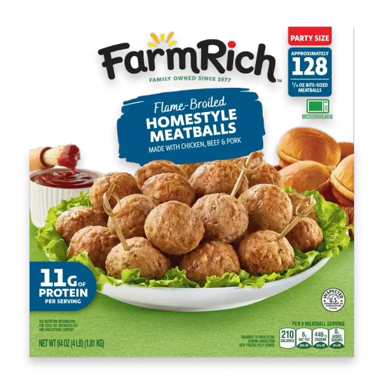 Flame Broiled Homestyle Meatballs, Fully Cooked, High Protein