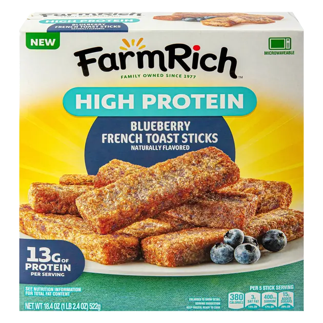 High Protein Blueberry French Toast Sticks Frozen