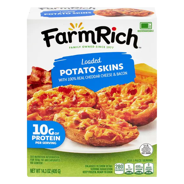 Loaded Potato Skins Frozen