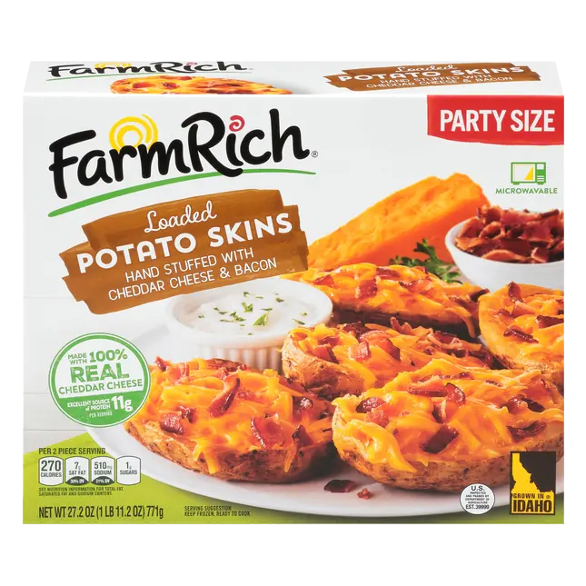 Loaded Potato Skins Party Size Frozen