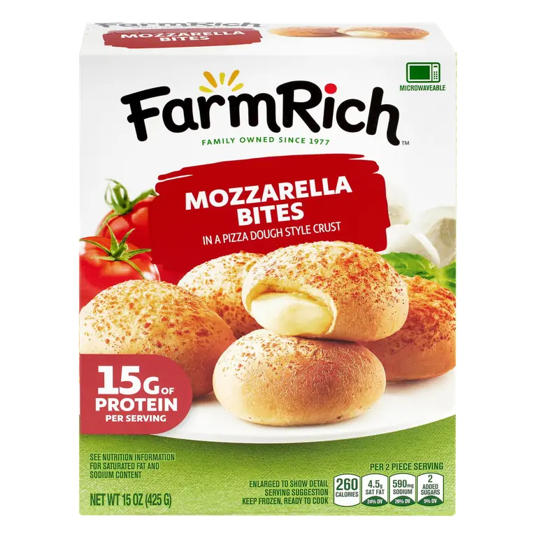 Mozzarella Cheese in a Pizzeria Style Crust Bites