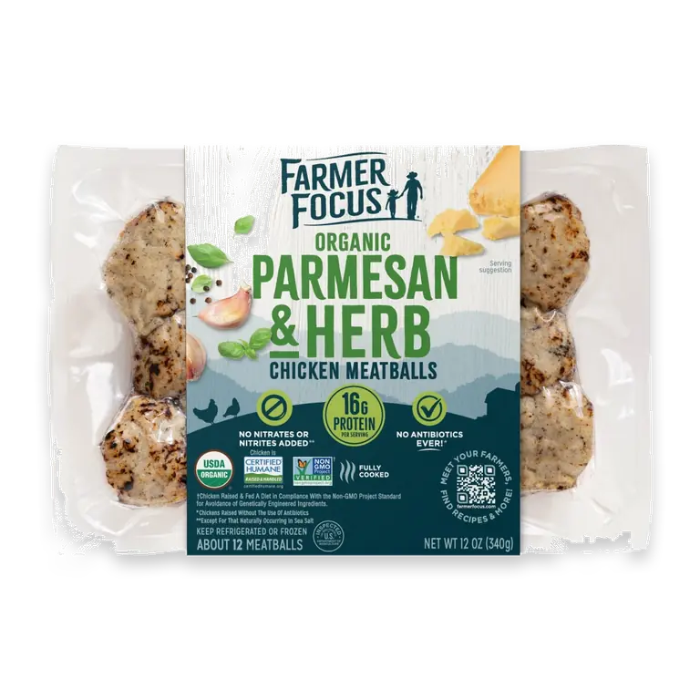 Organic Parmesan and Herb Chicken Meatball 1pk