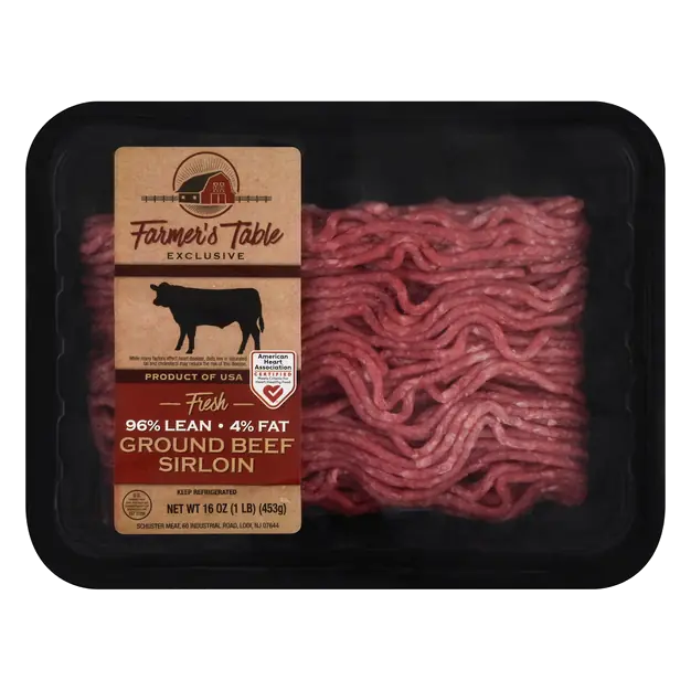 96% Lean 4% Fat Ground Beef Sirloin Fresh