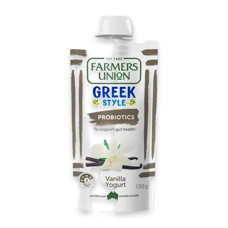 Greek Style Yoghurt Pouch Real Vanilla Bean