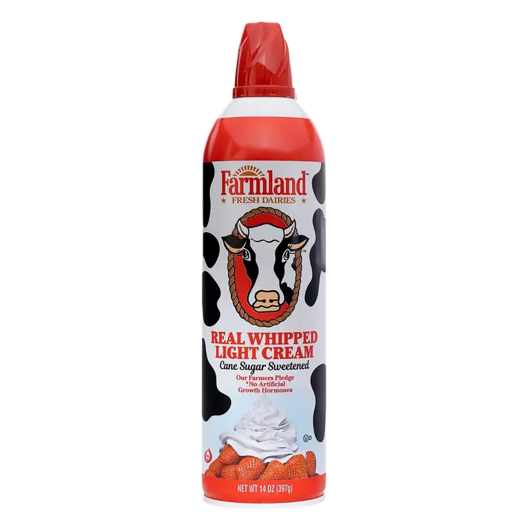 Cane Sugar Sweetened Real Whipped Light Cream