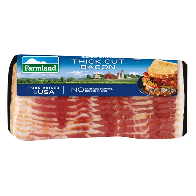 Hickory Smoked Thick Cut Bacon Sliced