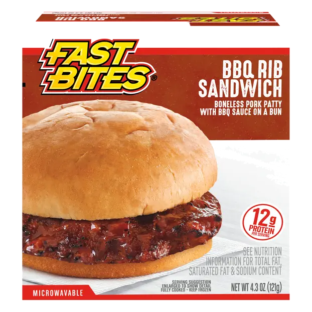 BBQ Rib Sandwich Frozen