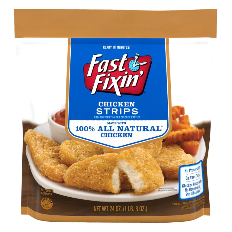 Chicken Strips Breaded Strip Shaped Chicken Patties