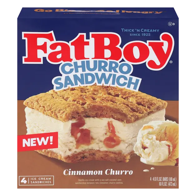 Cinnamon Churro Ice Cream Sandwiches - 4 ct