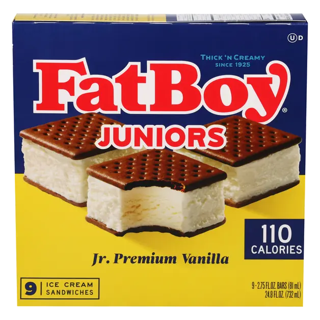 Juniors Premium Vanilla Ice Cream Sandwiches - 9 ct