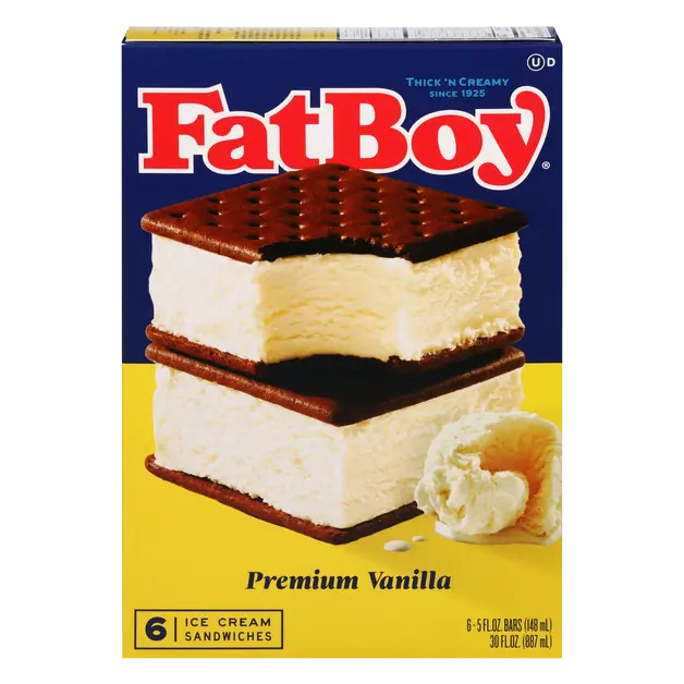 Premium Vanilla Ice Cream Sandwiches - 6 ct