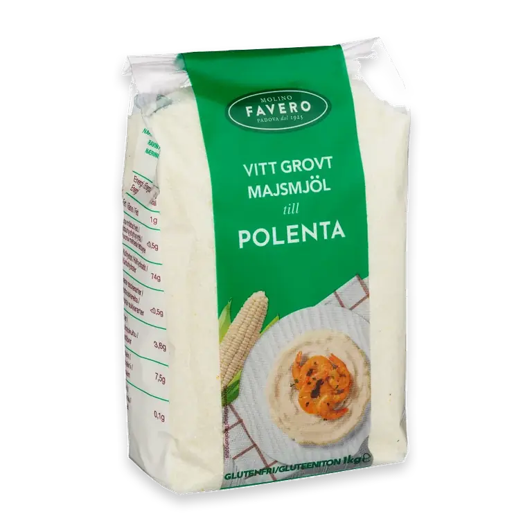 Majsmjöl vitt grovt 1kg