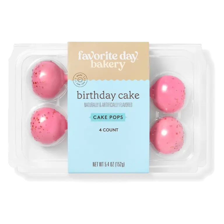 Birthday Cake Cake Pops - 5.4oz/4ct - Favorite Day