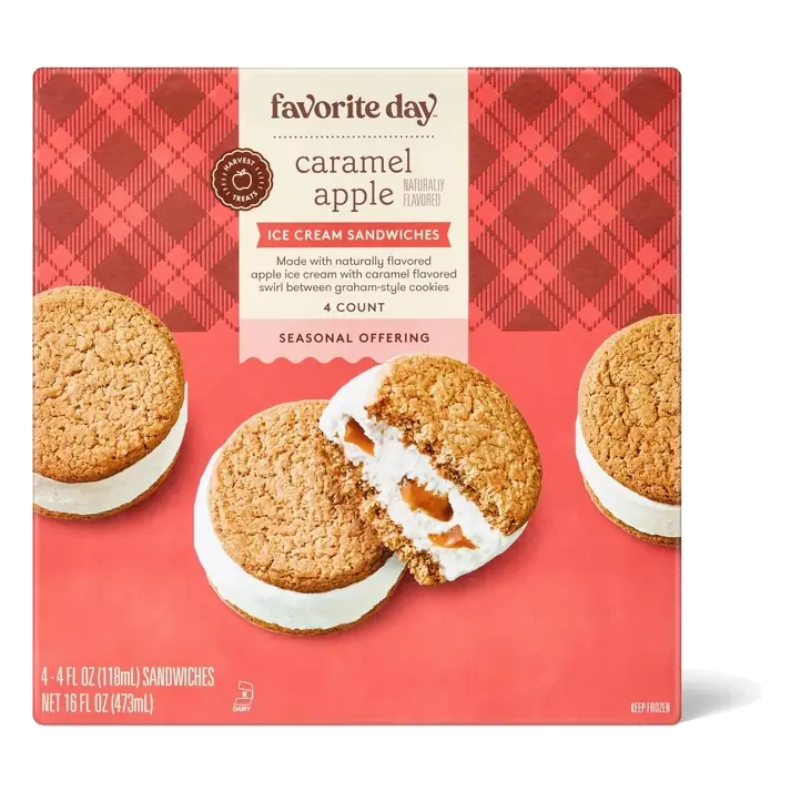Caramel Apple Ice Cream Sandwiches - 16 fl oz - Favorite Day™