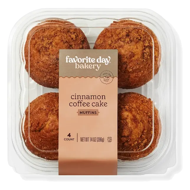 Cinnamon Coffee Cake Muffins - 14oz/4ct - Favorite Day