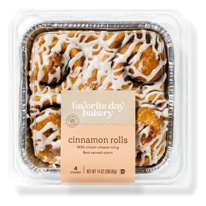 Cinnamon Rolls with Cream Cheese Icing - 14oz/4ct - Favorite Day