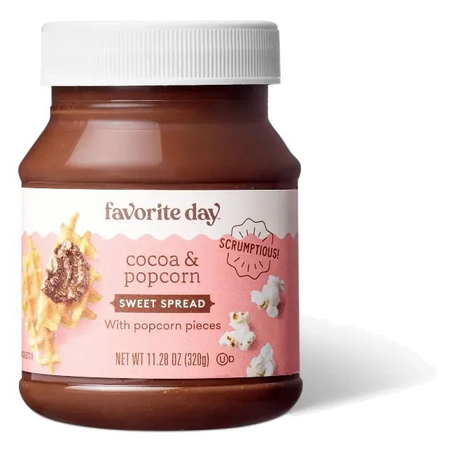 Cocoa and Popcorn Sweet Spread with Popcorn Pieces - 11.28oz - Favorite Day™