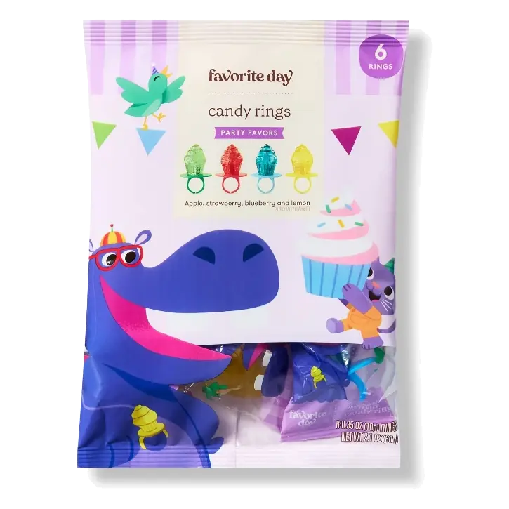 Cupcake Candy Rings Party Favors - 2.1oz/6ct - Favorite Day™