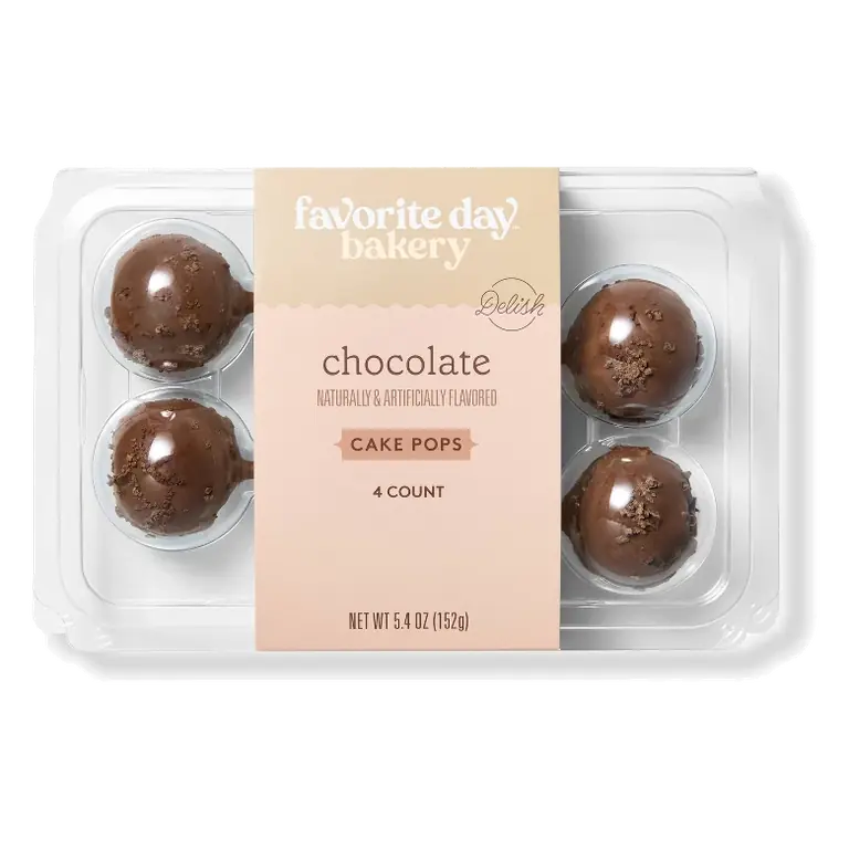 Everyday Chocolate Cake Pops - 5.4oz/4ct - Favorite Day™