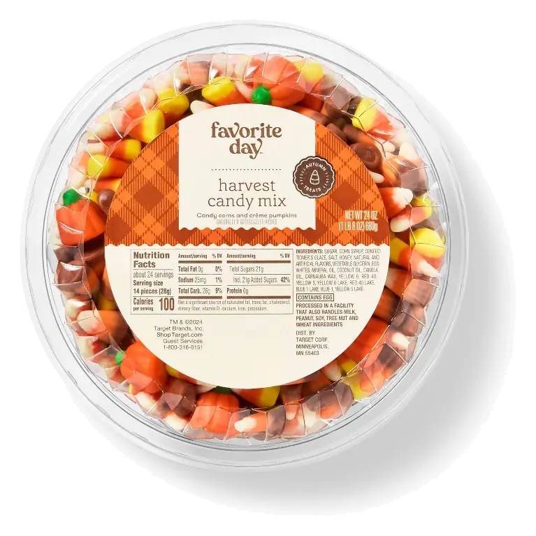 Fall Harvest Candy Mix Tub Halloween Candy - 24oz - Favorite Day™