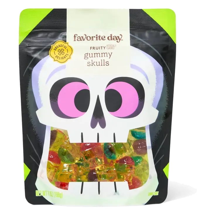 Fruity Gummy Skulls Halloween Candy - 7oz - Favorite Day™