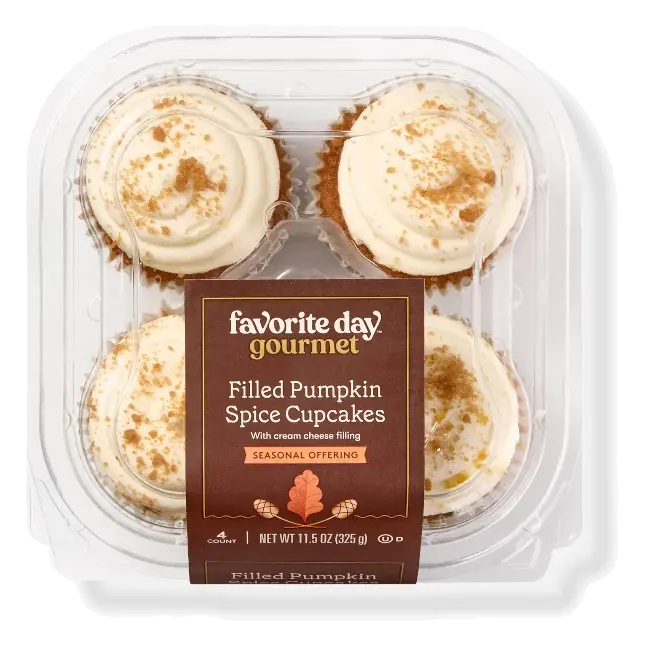 Gourmet Pumpkin Spice Cupcakes - 11.5oz/4ct - Favorite Day™