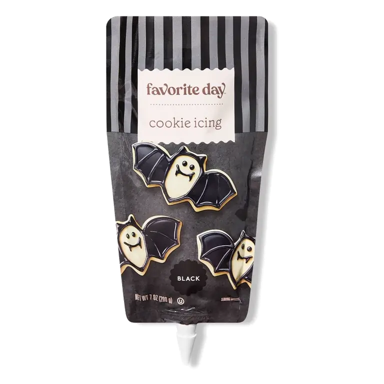 Halloween Black Cookie Icing - 7oz - Favorite Day™