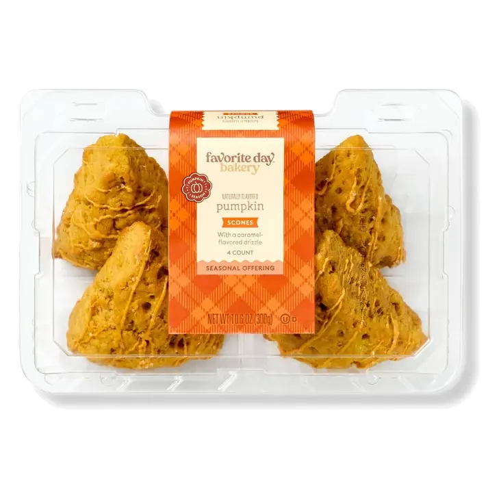 Harvest Large Pumpkin Artisan Scones - 10.6oz - Favorite Day™