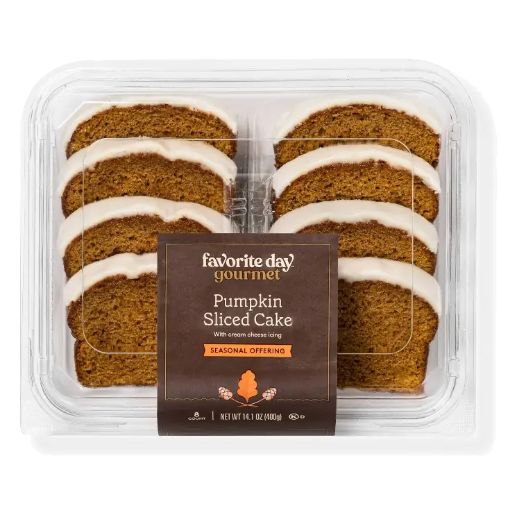 Iced Pumpkin Sliced Cakes - 14.1oz/8ct - Favorite Day™