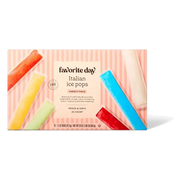 Italian Ice Pops Assorted Flavors - 20ct - Favorite Day™