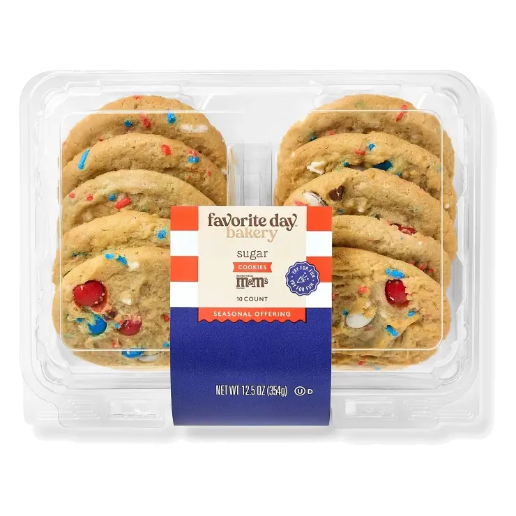 M&M Sugar Cookies with Red, White & Blue Sprinkles - 12.5oz - Favorite Day™