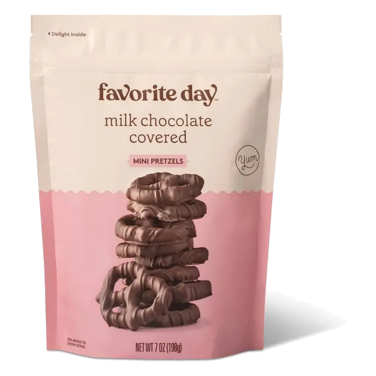 Milk Chocolate Covered Mini Pretzels Candy - 7oz - Favorite Day™