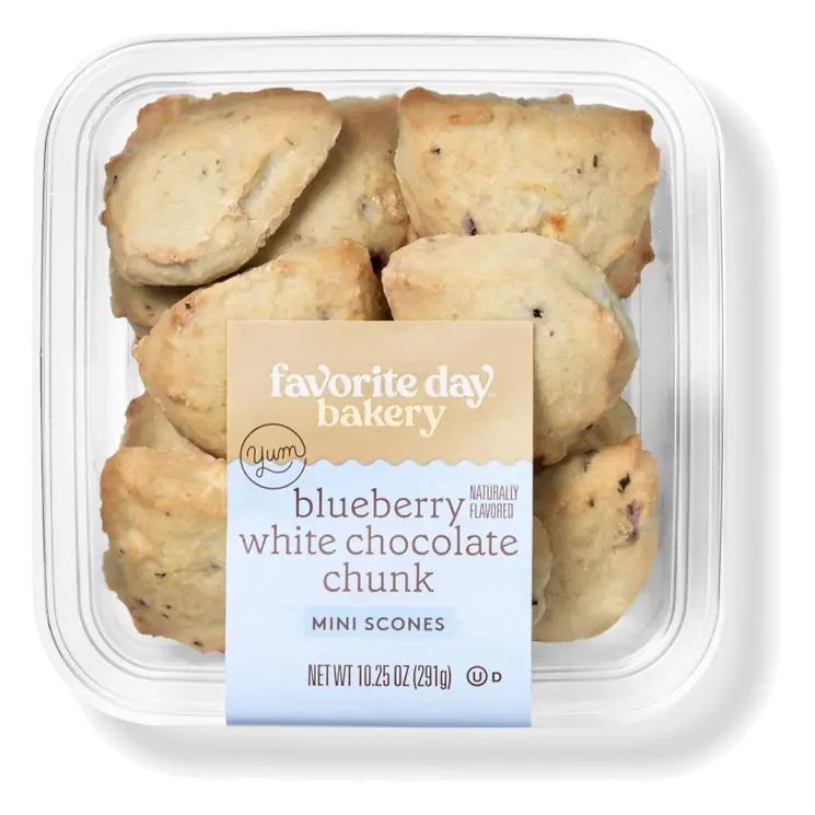 Mini Blueberry White Chocolate Scones - 12ct - Favorite Day