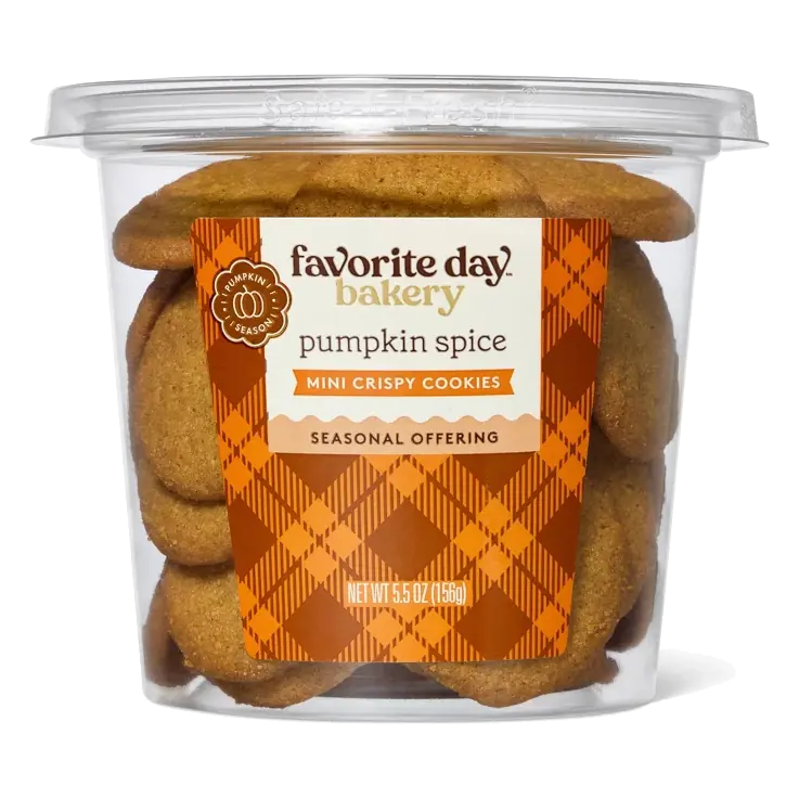 Mini Pumpkin Crispy Cookies - 5.5oz - Favorite Day™