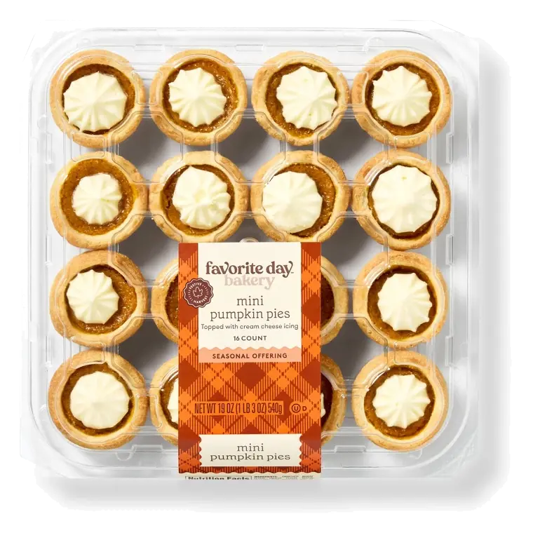 Mini Pumpkin Pies - 19oz/16ct - Favorite Day™