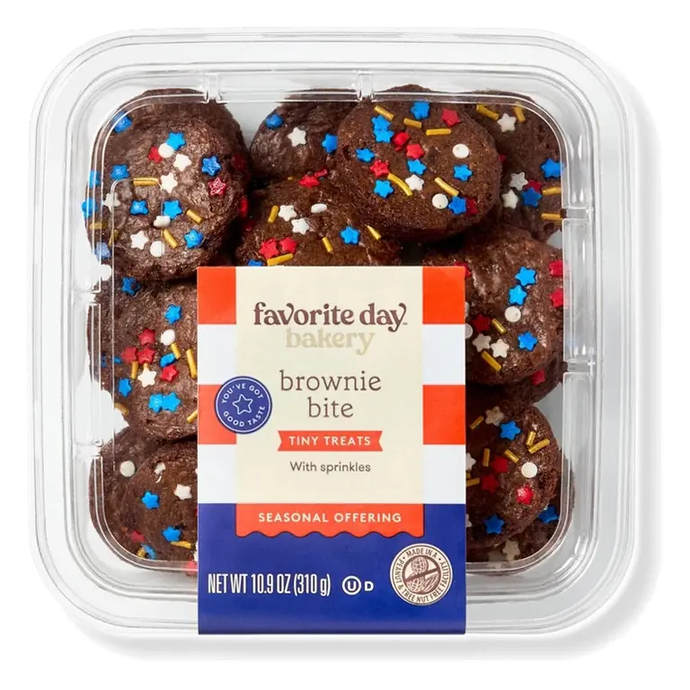 Patriotic Red, White & Blue Sprinkle Brownie Bites - 10.9oz - Favorite Day™