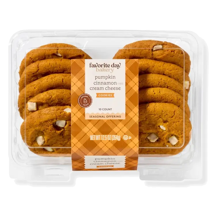 Pumpkin Cinnamon Cream Cheese Cookies - 12.5oz/10ct - Favorite Day™