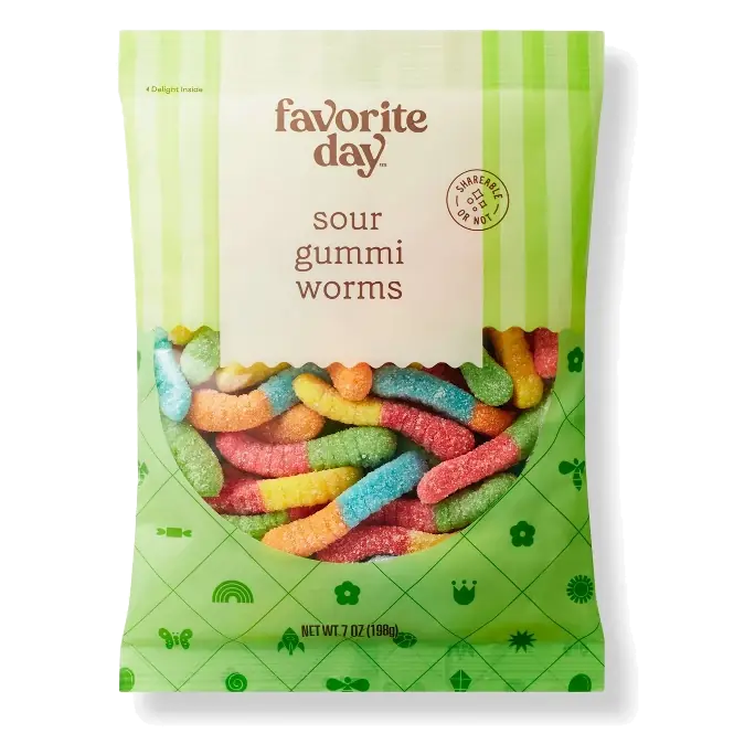 Sour Gummi Worms Candy - 7oz - Favorite Day™