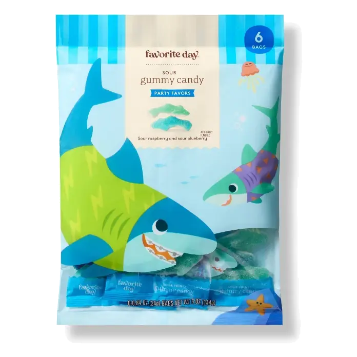 Sour Gummy Candy Sharks Party Favors - 5oz/6ct - Favorite Day™